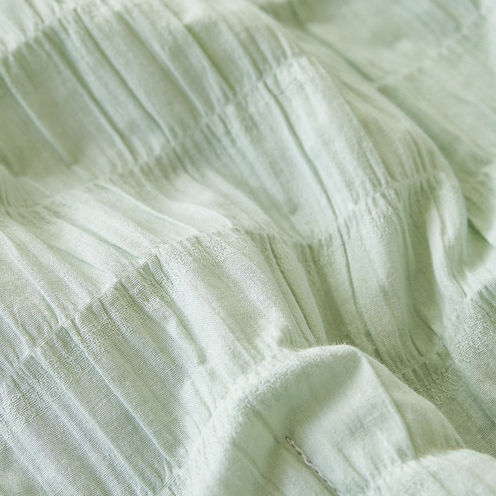 91家纺网 家纺一手货源 找家纺 贝尔 PELLHOME 全棉皱皱纱夏被夏凉被（可抖音代发） 皱皱纱夏被-绿