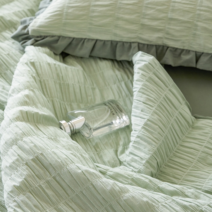 91家纺网 家纺一手货源 找家纺 贝尔 PELLHOME 全棉皱皱纱夏被夏凉被（可抖音代发） 皱皱纱夏被-绿