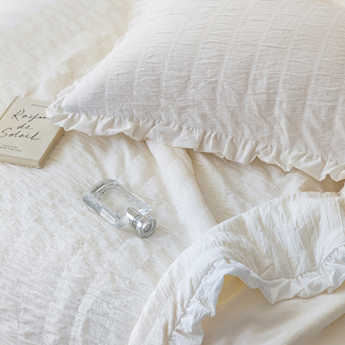 91家纺网 家纺一手货源 找家纺 贝尔 PELLHOME 全棉皱皱纱夏被夏凉被（可抖音代发） 皱绉纱夏被-白