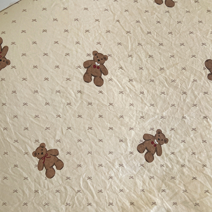 91家纺网 家纺一手货源 找家纺 梦莱斯 2025新款高克重云感棉四件套-花边款 梦想熊