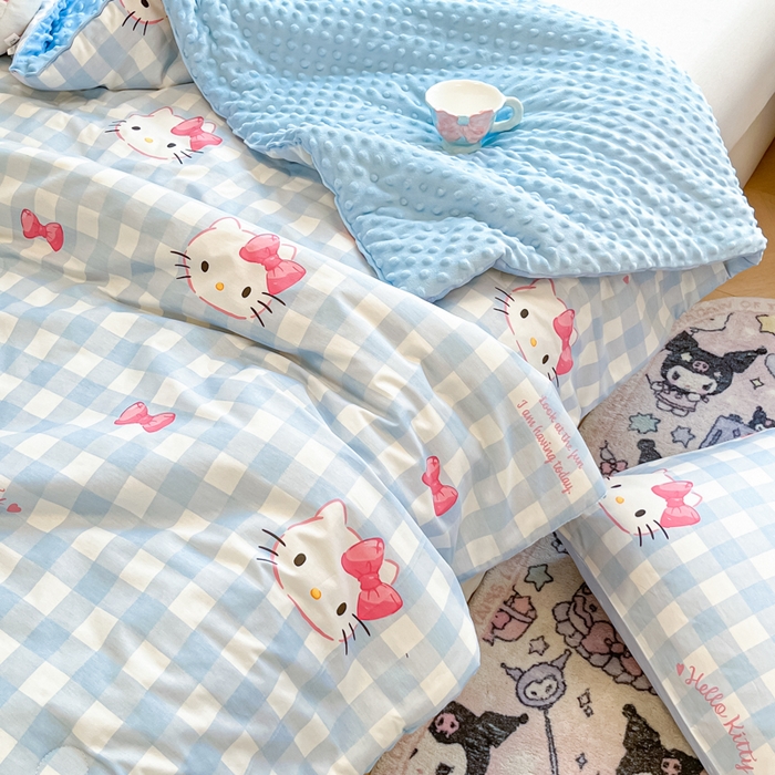 91家纺网 家纺一手货源 找家纺 （总）暮思家居 2025新款正版授权三丽鸥A版纯棉B版安抚豆豆绒春秋被冬被豆豆被被子被芯系列