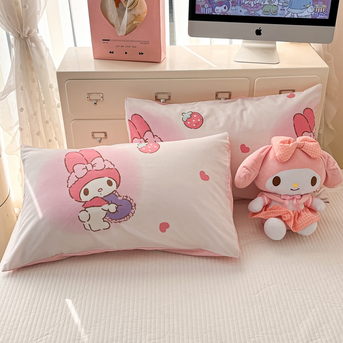 91家纺网 家纺一手货源 找家纺 暮思家居 2025新款正版授权三丽鸥A版纯棉B版安抚豆豆绒春秋被冬被豆豆被被子被芯系列 豆豆被-洋娃娃美乐蒂