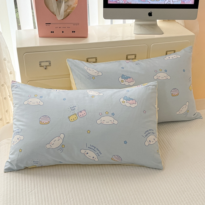 91家纺网 家纺一手货源 找家纺 暮思家居 2025新款正版授权三丽鸥A版纯棉B版安抚豆豆绒春秋被冬被豆豆被被子被芯系列 豆豆被-云朵大耳狗