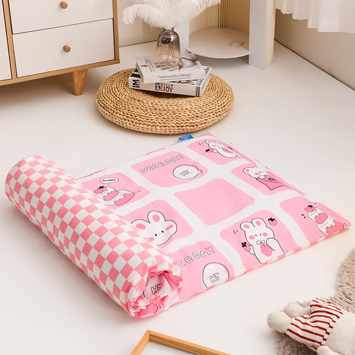 91家纺网 家纺一手货源 找家纺 梵赫家纺 2025新款全棉小版三件套 格格兔