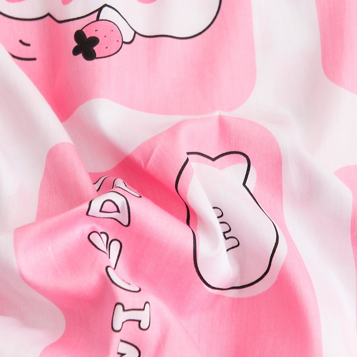 91家纺网 家纺一手货源 找家纺 梵赫家纺 2025新款全棉小版三件套 格格兔