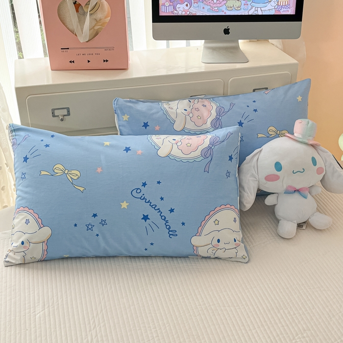 91家纺网 家纺一手货源 找家纺 暮思家居 2025新款正版授权三丽鸥A版纯棉B版安抚豆豆绒春秋被冬被豆豆被被子被芯系列 豆豆被-蓝色玉桂狗