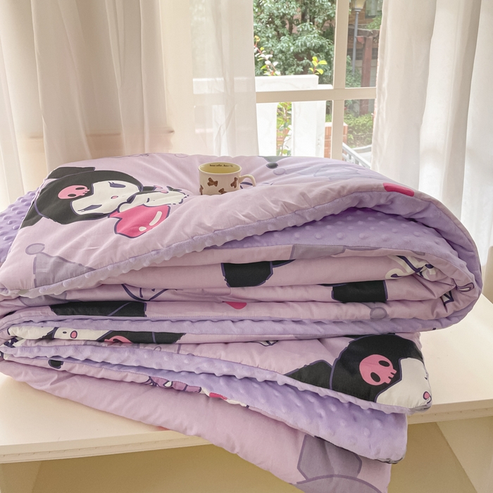 暮思家居 2025新款正版授权三丽鸥A版纯棉B版安抚豆豆绒春秋被冬被豆豆被被子被芯系列 豆豆被-巴库库洛米