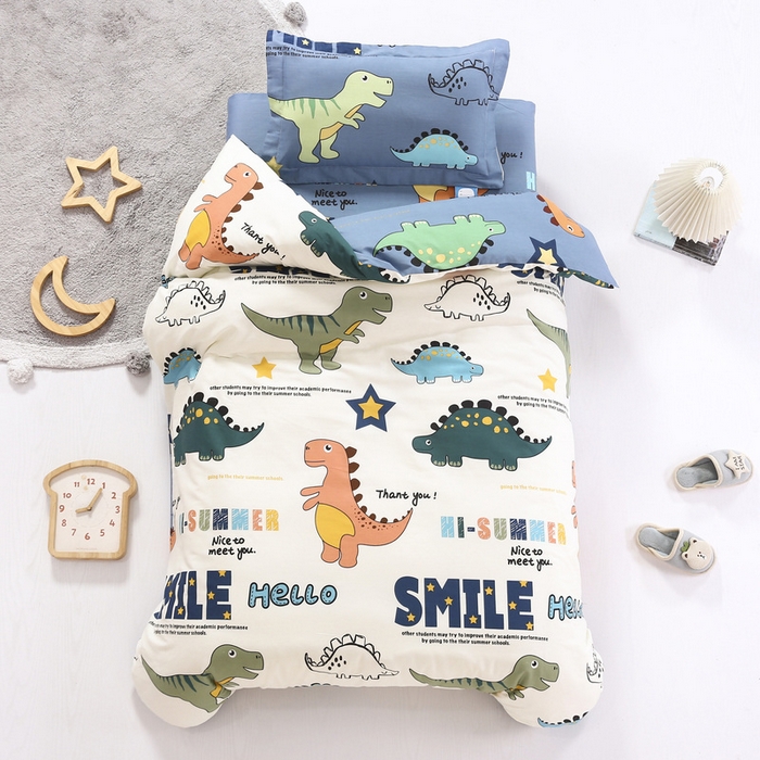 梵赫家纺 2025新款全棉小版三件套 欢乐园-白