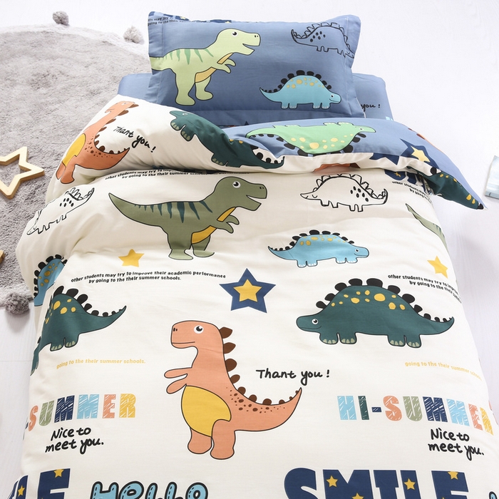 91家纺网 家纺一手货源 找家纺 梵赫家纺 2025新款全棉小版三件套 欢乐园-白