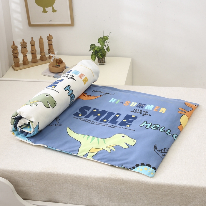 91家纺网 家纺一手货源 找家纺 梵赫家纺 2025新款全棉小版三件套 欢乐园-蓝