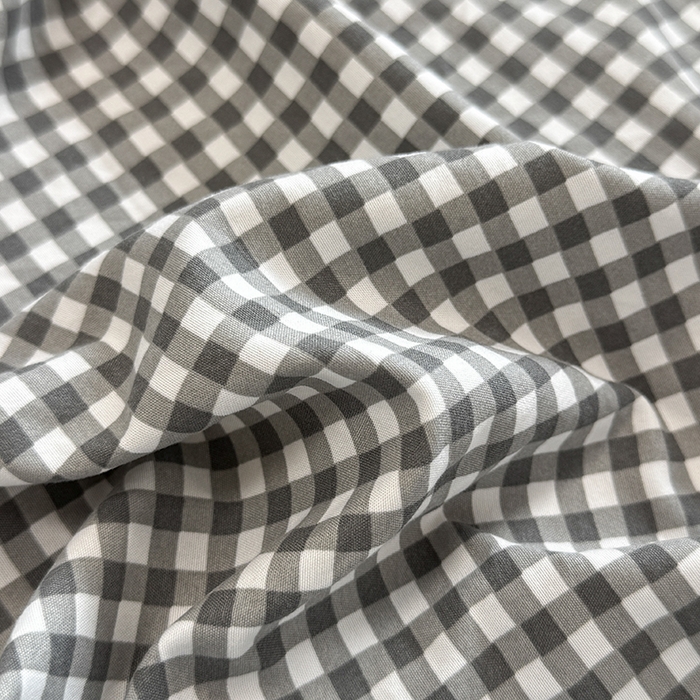 91家纺网 家纺一手货源 找家纺 觅妮家纺 2025新款A类水洗棉韩系ins床笠三件套 黑白小格