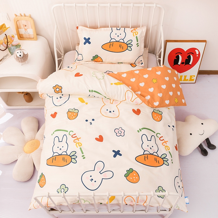 梵赫家纺 2025新款全棉小版三件套 甜味兔兔