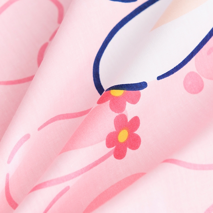 91家纺网 家纺一手货源 找家纺 梵赫家纺 2025新款全棉小版三件套 幸运兔