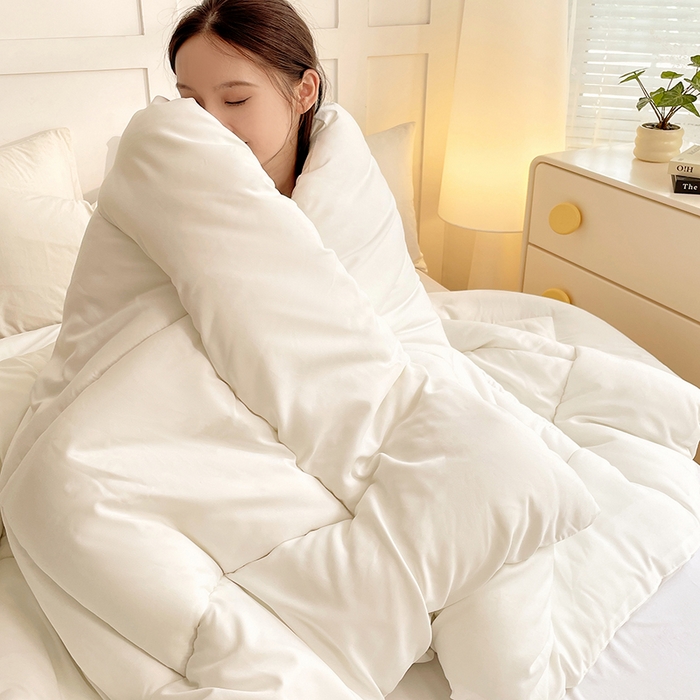 91家纺网 家纺一手货源 找家纺 （总）VIP被业 2025新款磨毛纯色冬被四季被子大豆棉被子被芯