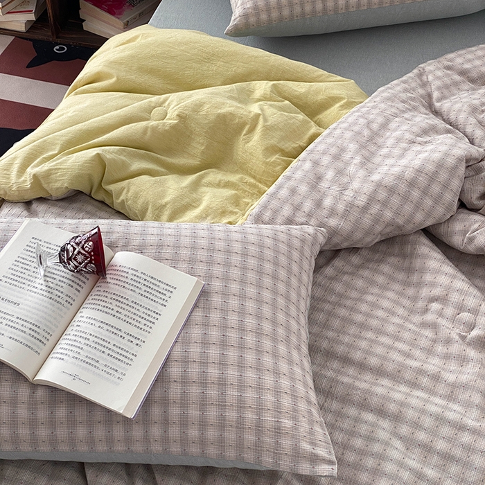 91家纺网 家纺一手货源 找家纺 （总）贝尔 2025新款全棉色织提花贴布绣四件套