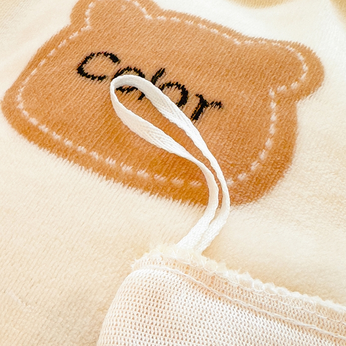 91家纺网 家纺一手货源 找家纺 摩妮卡 摩妮卡 2025新款加厚款小清新牛奶绒印花四件套床单款床笠单被套 波点熊