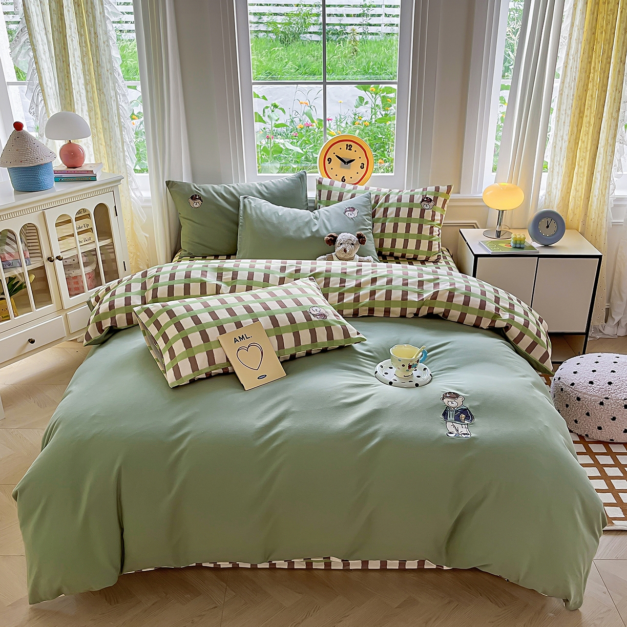 91家纺网 家纺一手货源 找家纺 （总）大境 2025新款专版纯棉色织水洗棉刺绣全棉夏被四件套