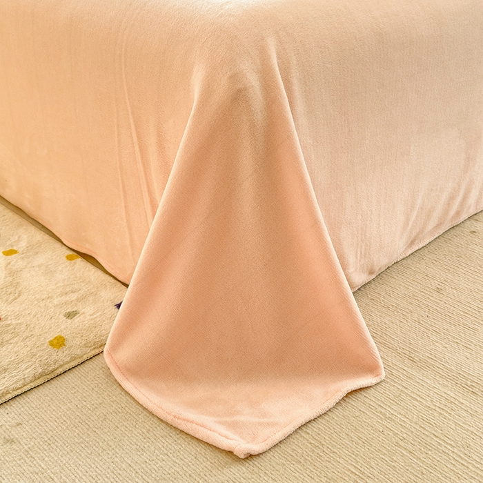 91家纺网 家纺一手货源 找家纺 摩妮卡 摩妮卡 2025新款加厚款小清新牛奶绒印花四件套床单款床笠单被套 满溪