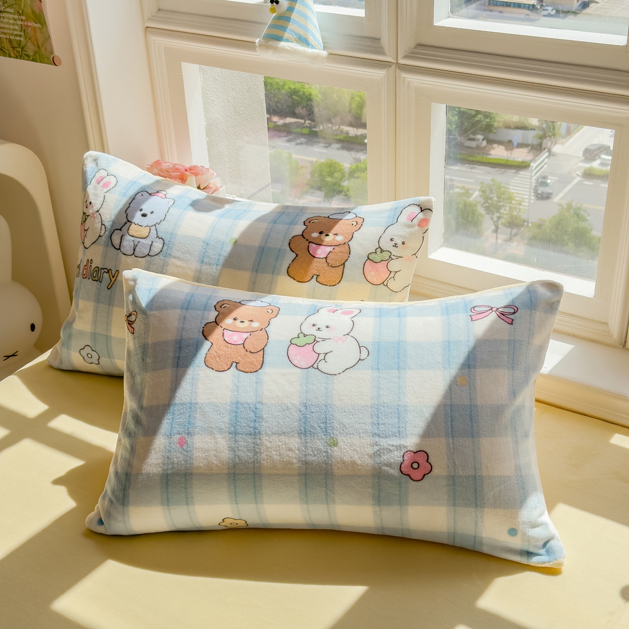 91家纺网 家纺一手货源 找家纺 摩妮卡 摩妮卡 2025新款加厚款小清新牛奶绒印花四件套床单款床笠单被套 萌宠汇