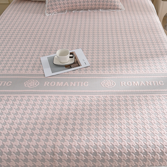 91家纺网 家纺一手货源 找家纺 （总）赛丽雅 2025爆款A类凉感豆豆凉席三件套床裙款冰丝软席子床笠款凉席