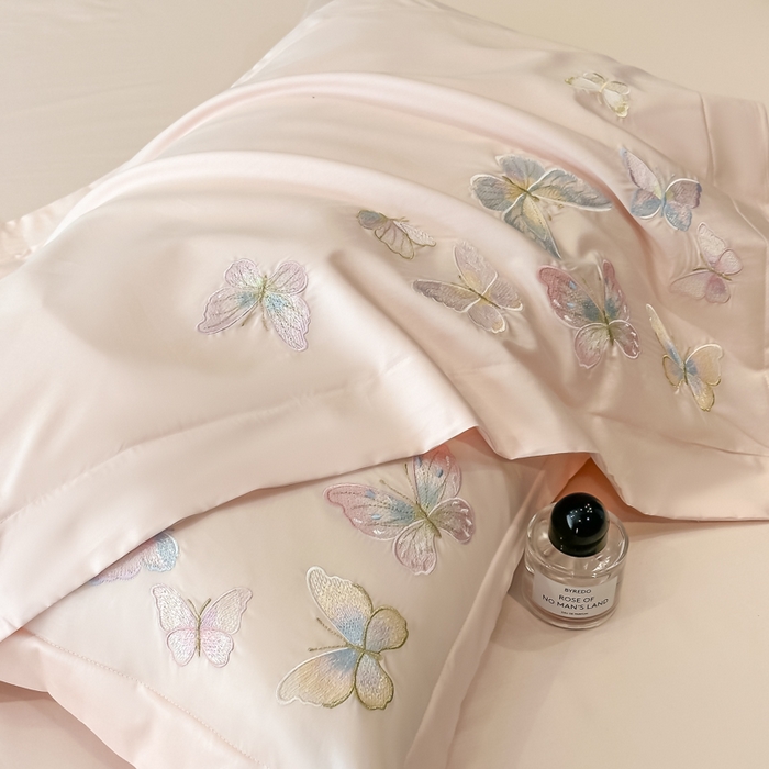 91家纺网 家纺一手货源 找家纺 （总）博纳家纺 2025新款亲服棉宽边高级简奢款绣花四件套-漫山花野