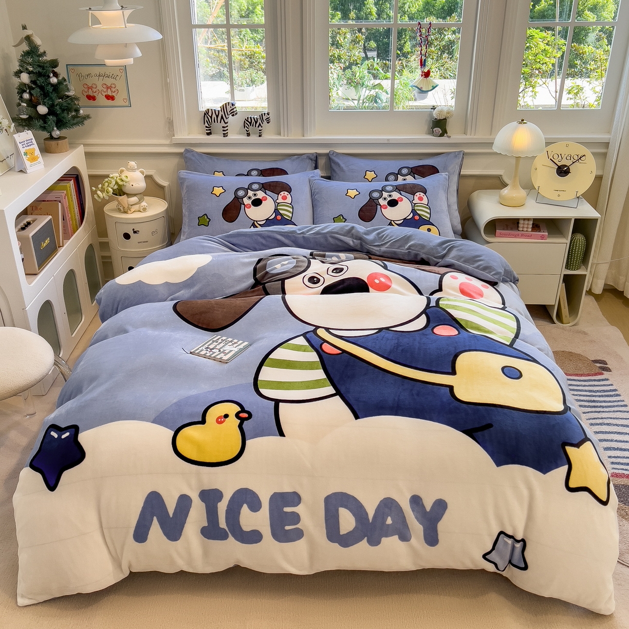 91家纺网 家纺一手货源 找家纺 （总）丝羽坊 2025新款A类大版牛奶绒印花四件套