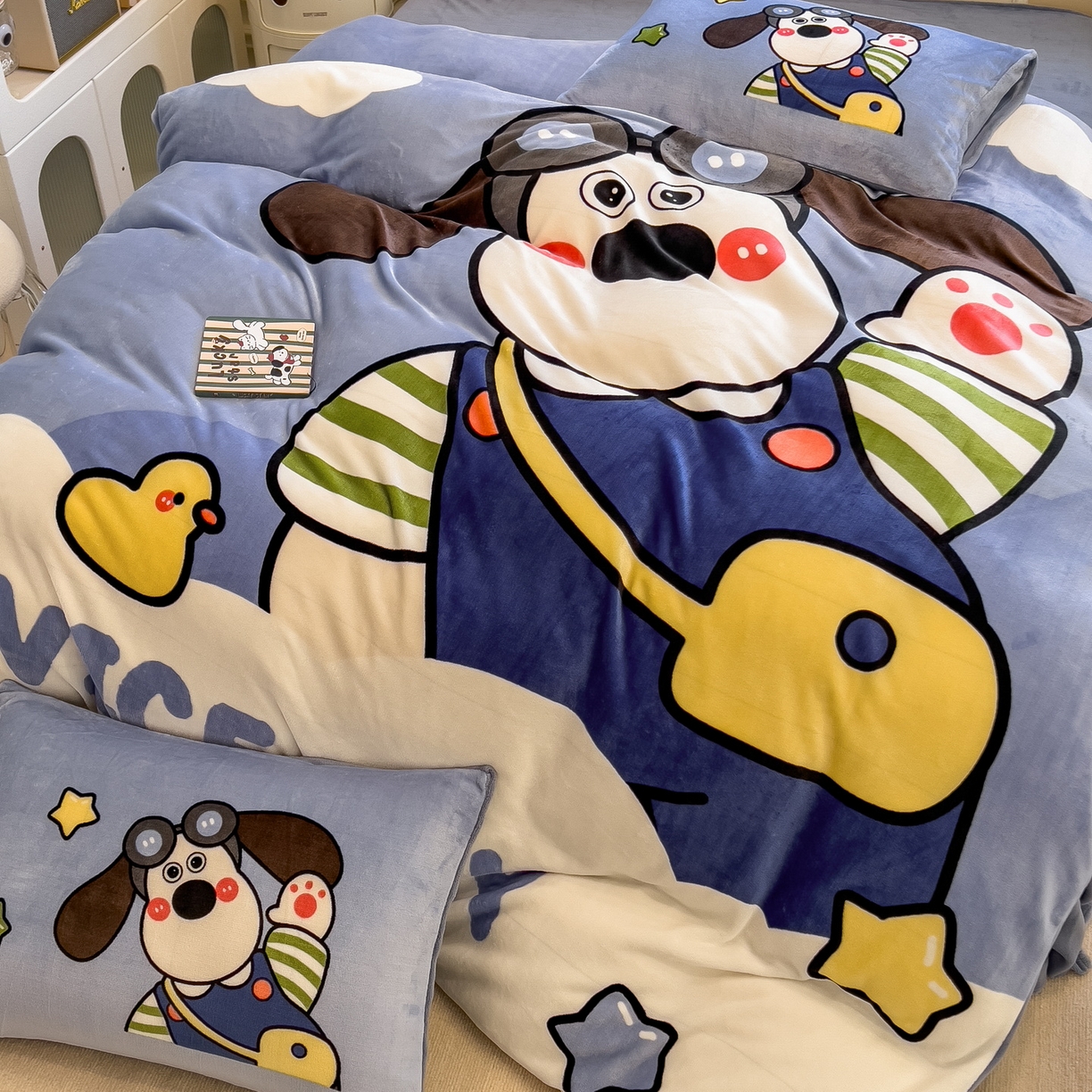 91家纺网 家纺一手货源 找家纺 （总）丝羽坊 2025新款A类大版牛奶绒印花四件套