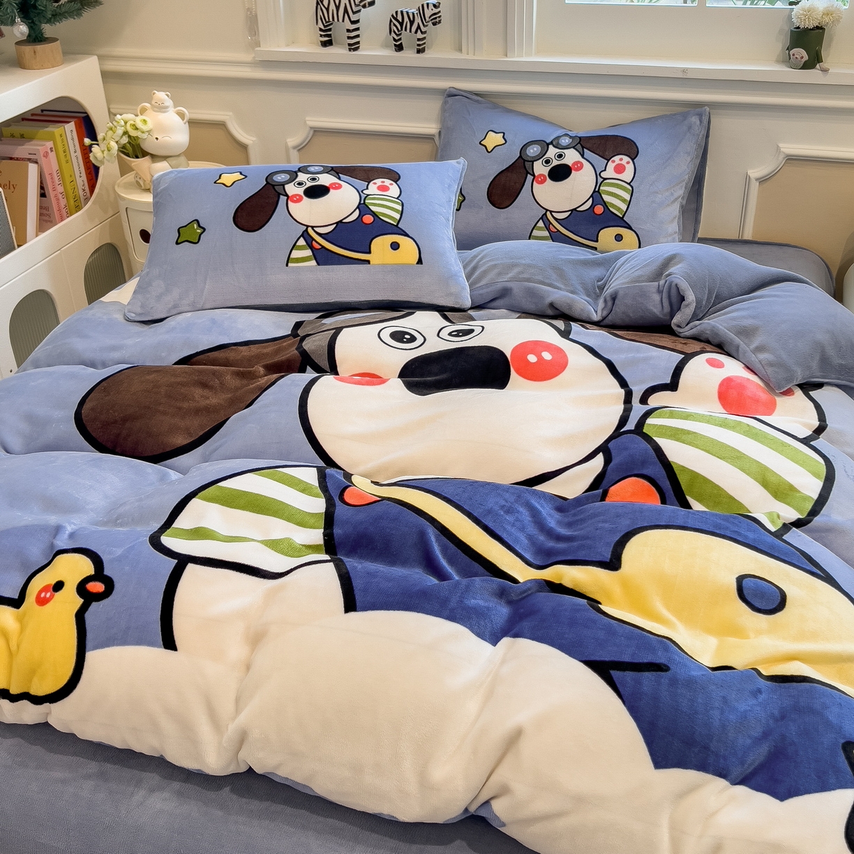 91家纺网 家纺一手货源 找家纺 （总）丝羽坊 2025新款A类大版牛奶绒印花四件套