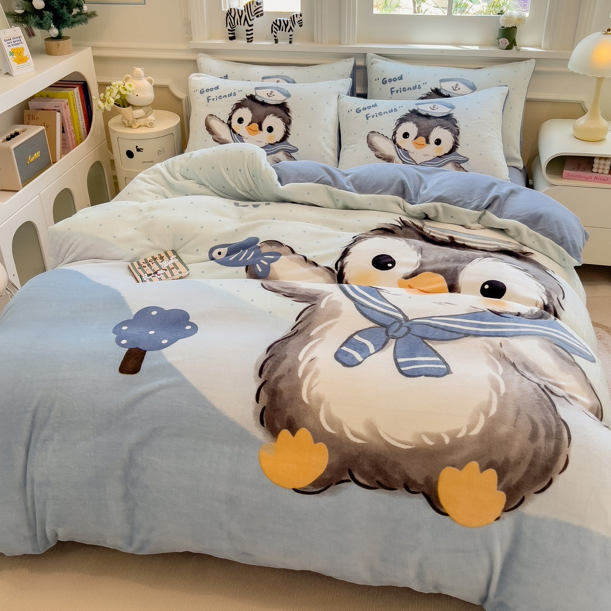 91家纺网 家纺一手货源 找家纺 （总）丝羽坊 2025新款A类大版牛奶绒印花四件套