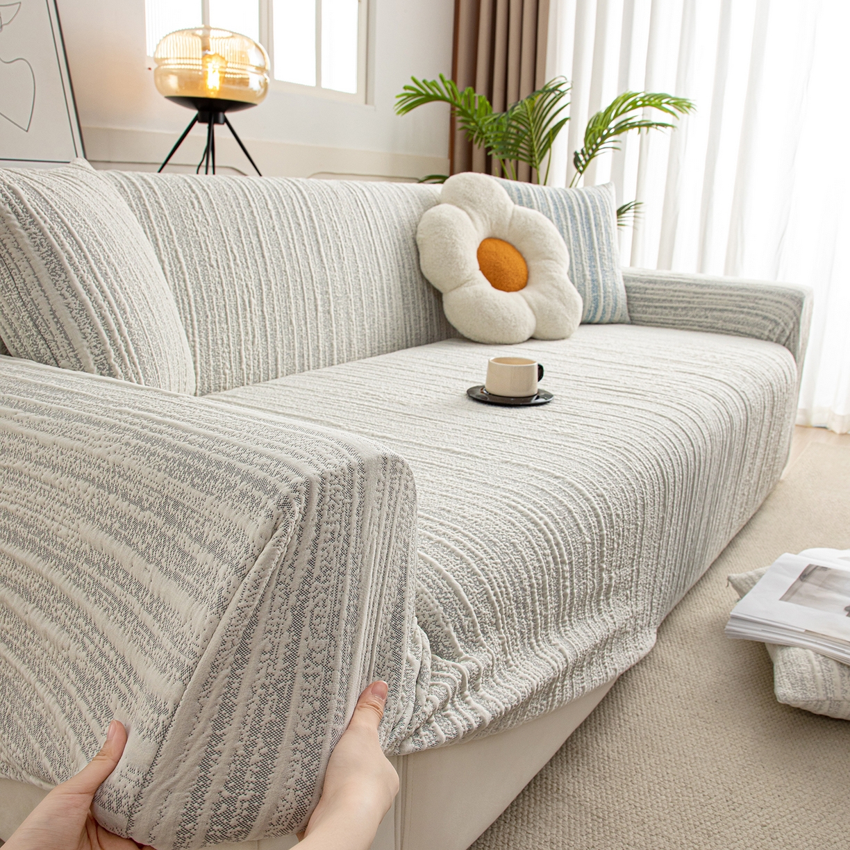 91家纺网 家纺一手货源 找家纺 （总）沐沐家纺 2025新款星弦沙发套