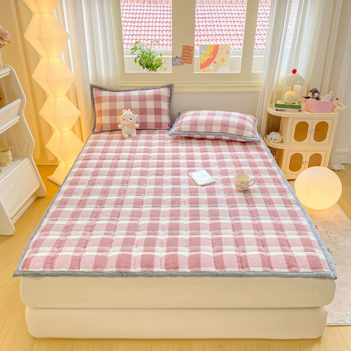 91家纺网 家纺一手货源 找家纺 （总）正邦家纺 2025新款无印风仿羊绒床垫学生宿舍羊圈绒床褥子上下铺软垫