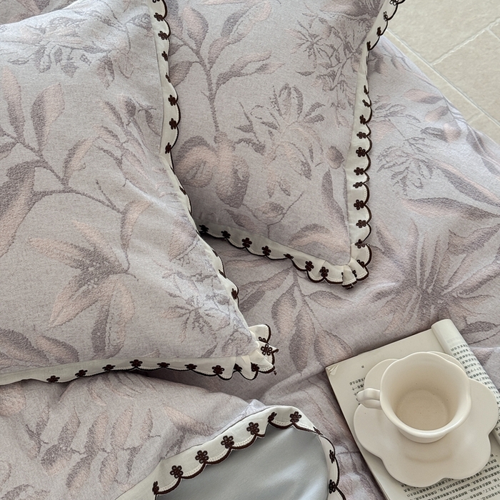 91家纺网 家纺一手货源 找家纺 （总）于果 2025新款全棉纯棉生态磨毛花边款四件套