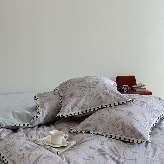 91家纺网 家纺一手货源 找家纺 （总）于果 2025新款全棉纯棉生态磨毛花边款四件套