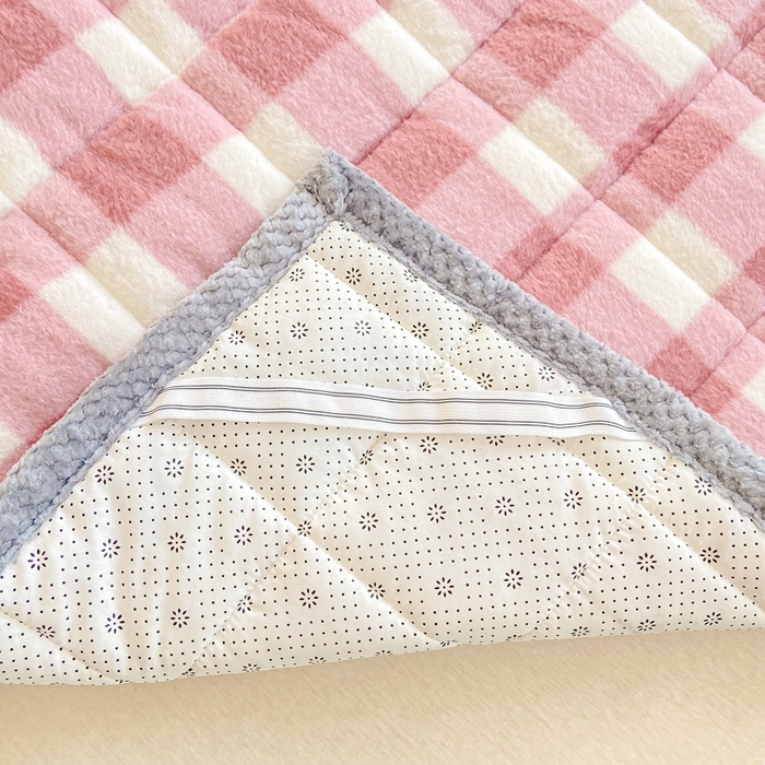 91家纺网 家纺一手货源 找家纺 正邦家纺 2025新款无印良品风羊圈绒床垫学生宿舍床褥子上下铺软垫 羊圈绒-粉格