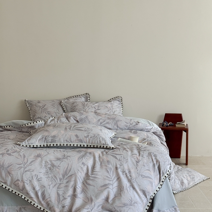 91家纺网 家纺一手货源 找家纺 （总）于果 2025新款全棉纯棉生态磨毛花边款四件套