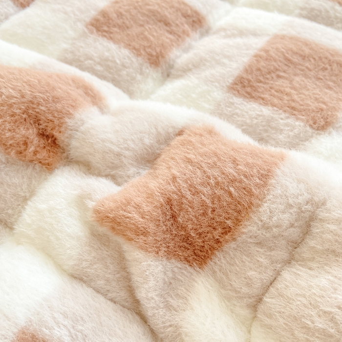 91家纺网 家纺一手货源 找家纺 正邦家纺 2025新款无印良品风羊圈绒床垫学生宿舍床褥子上下铺软垫 羊圈绒-咖格