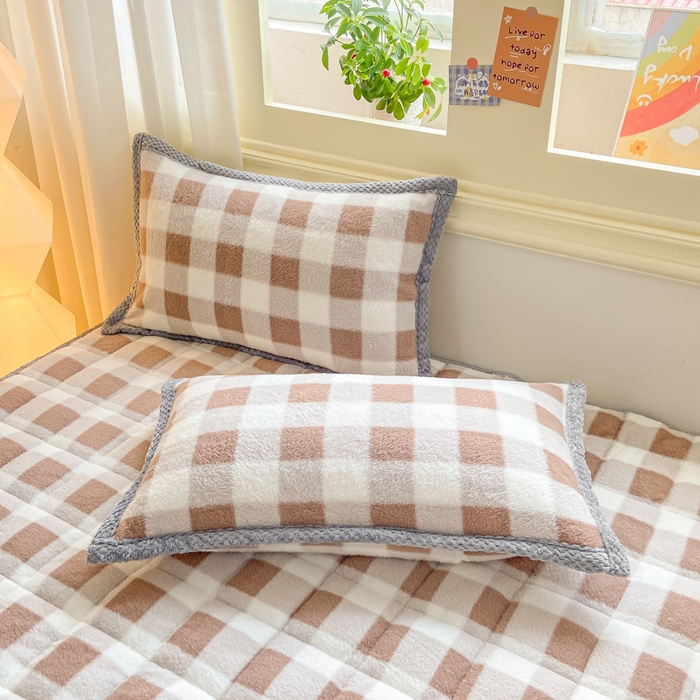 91家纺网 家纺一手货源 找家纺 正邦家纺 2025新款无印良品风羊圈绒床垫学生宿舍床褥子上下铺软垫 羊圈绒-咖格