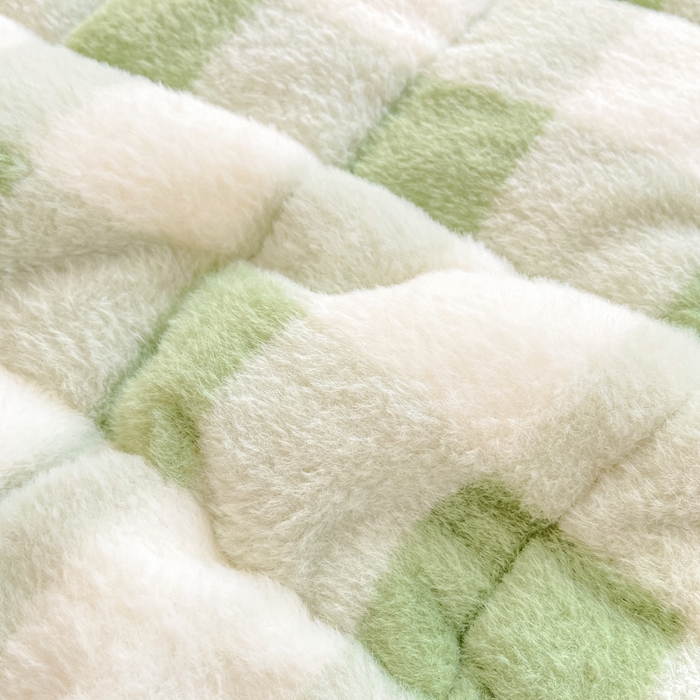 91家纺网 家纺一手货源 找家纺 正邦家纺 2025新款无印良品风羊圈绒床垫学生宿舍床褥子上下铺软垫 羊圈绒-绿格