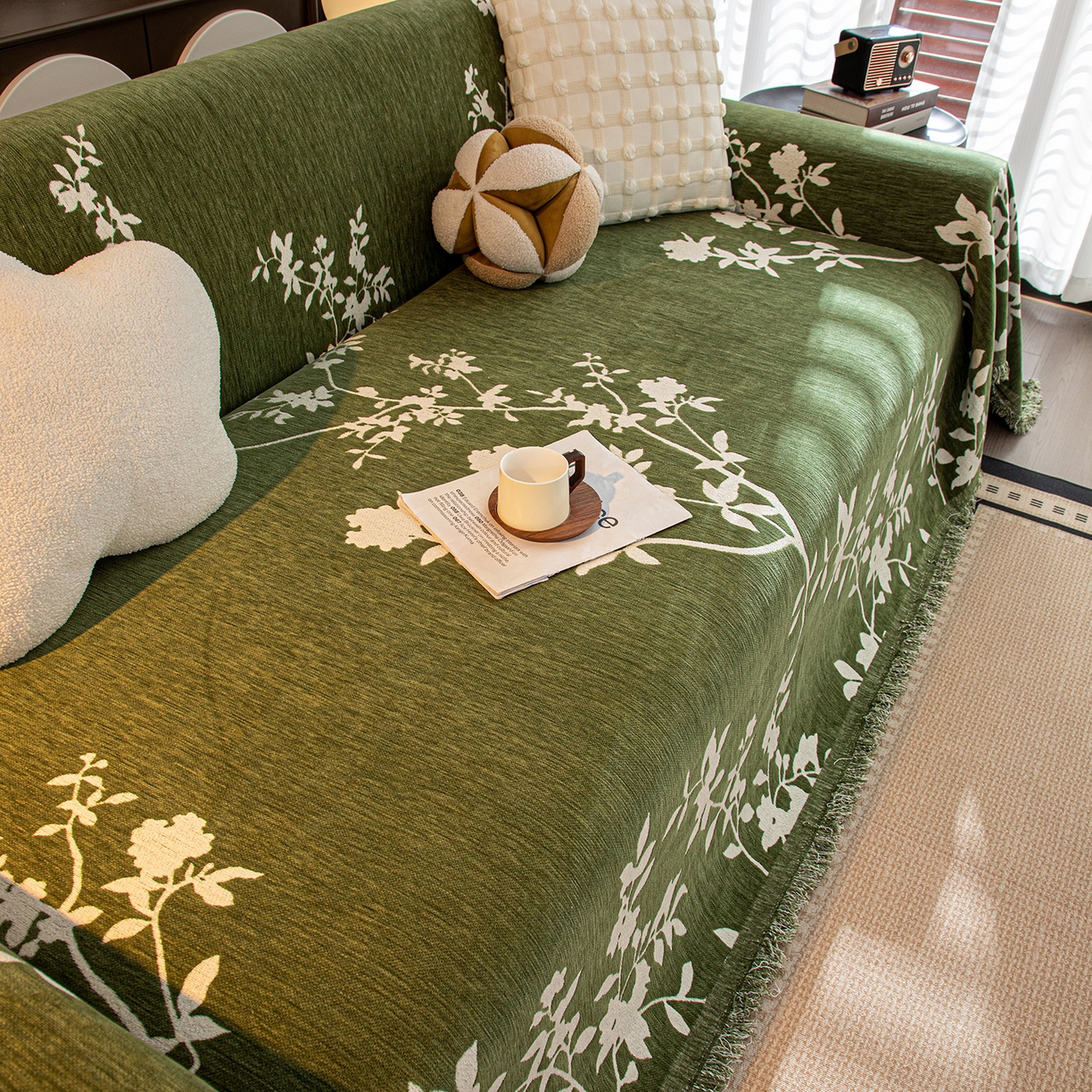 91家纺网 家纺一手货源 找家纺 （总）沐沐家纺 2026新款青岚沙发巾