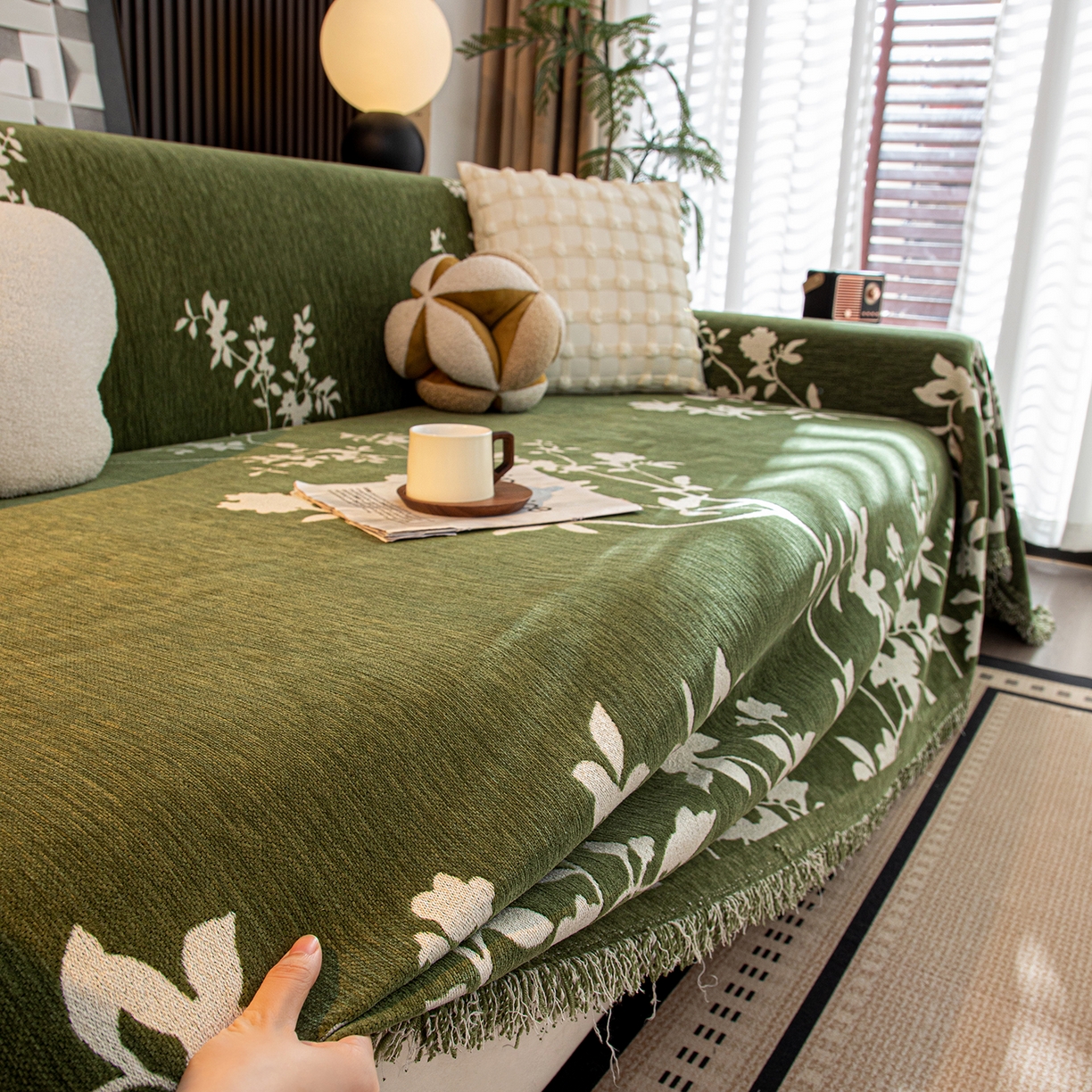 91家纺网 家纺一手货源 找家纺 （总）沐沐家纺 2026新款青岚沙发巾