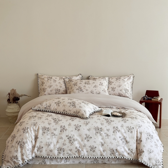 91家纺网 家纺一手货源 找家纺 于果 2025新款全棉纯棉生态磨毛花边款四件套 雷雅