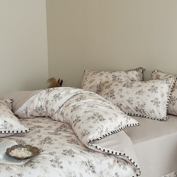 91家纺网 家纺一手货源 找家纺 于果 2025新款全棉纯棉生态磨毛花边款四件套 雷雅