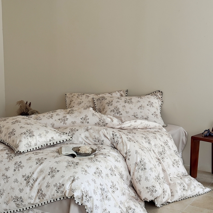 91家纺网 家纺一手货源 找家纺 于果 2025新款全棉纯棉生态磨毛花边款四件套 雷雅