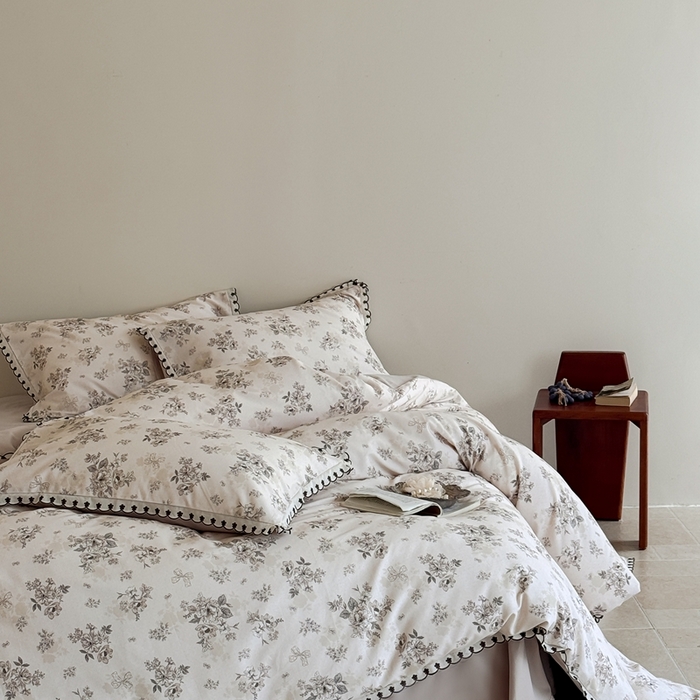 91家纺网 家纺一手货源 找家纺 于果 2025新款全棉纯棉生态磨毛花边款四件套 雷雅