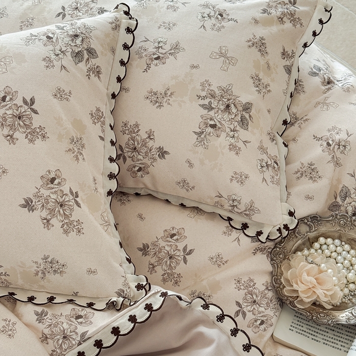 91家纺网 家纺一手货源 找家纺 于果 2025新款全棉纯棉生态磨毛花边款四件套 雷雅