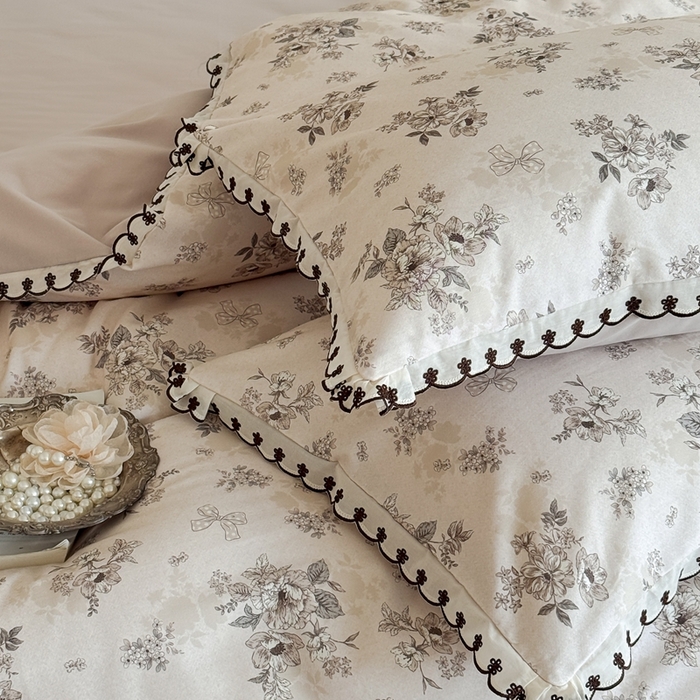 91家纺网 家纺一手货源 找家纺 于果 2025新款全棉纯棉生态磨毛花边款四件套 雷雅