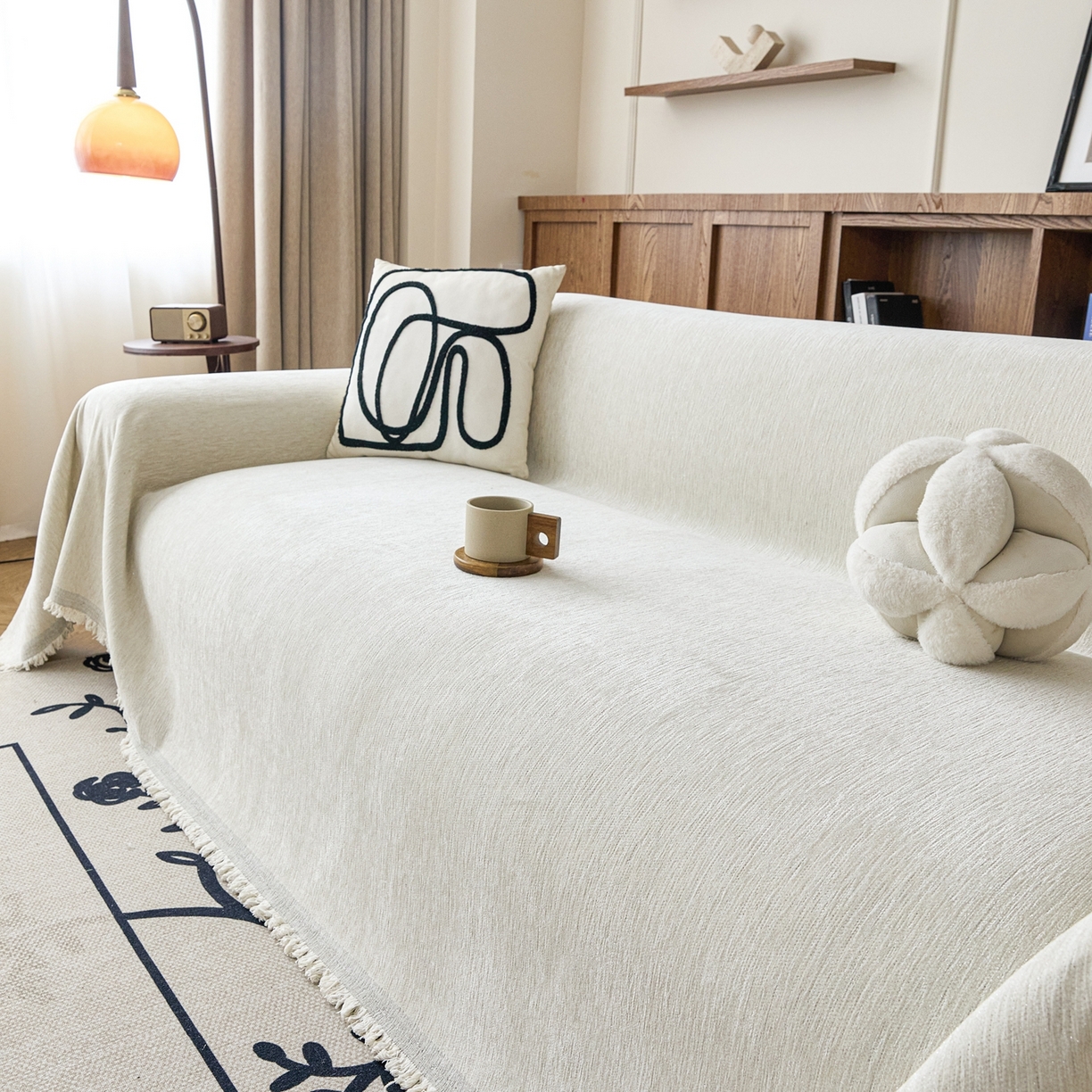 91家纺网 家纺一手货源 找家纺 （总）沐沐家纺 2026新款亮丝沙发巾