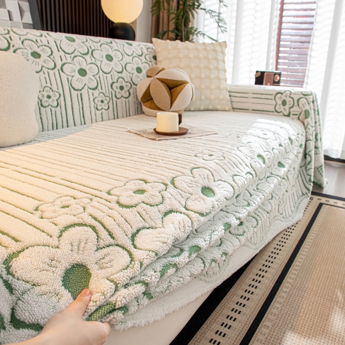 91家纺网 家纺一手货源 找家纺 （总）沐沐家纺 2026新款花沁沙发巾