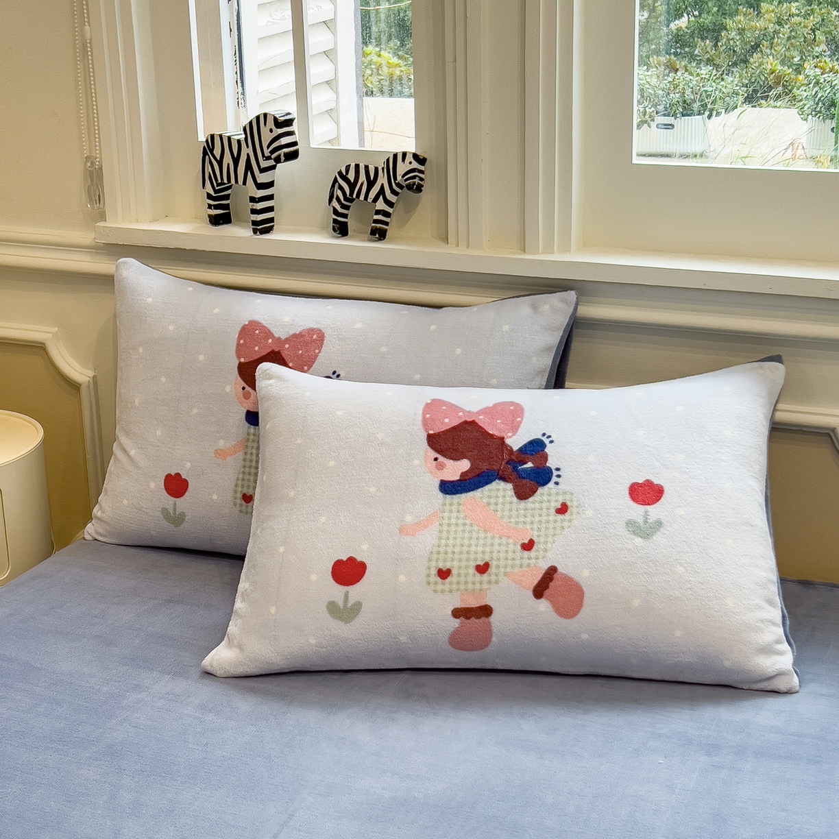 91家纺网 家纺一手货源 找家纺 丝羽坊 2025新款A类大版牛奶绒印花四件套 甜美公主