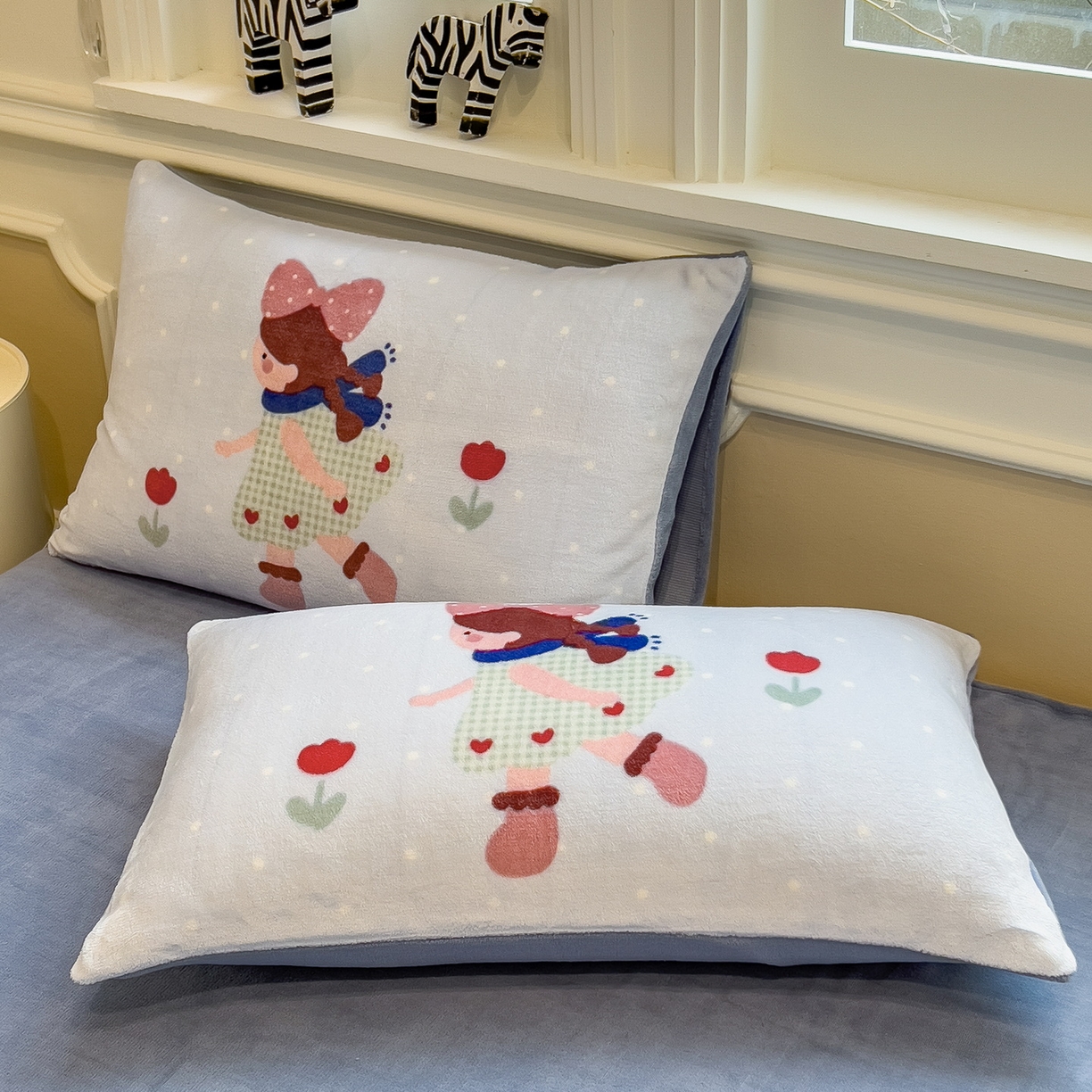 91家纺网 家纺一手货源 找家纺 丝羽坊 2025新款A类大版牛奶绒印花四件套 甜美公主